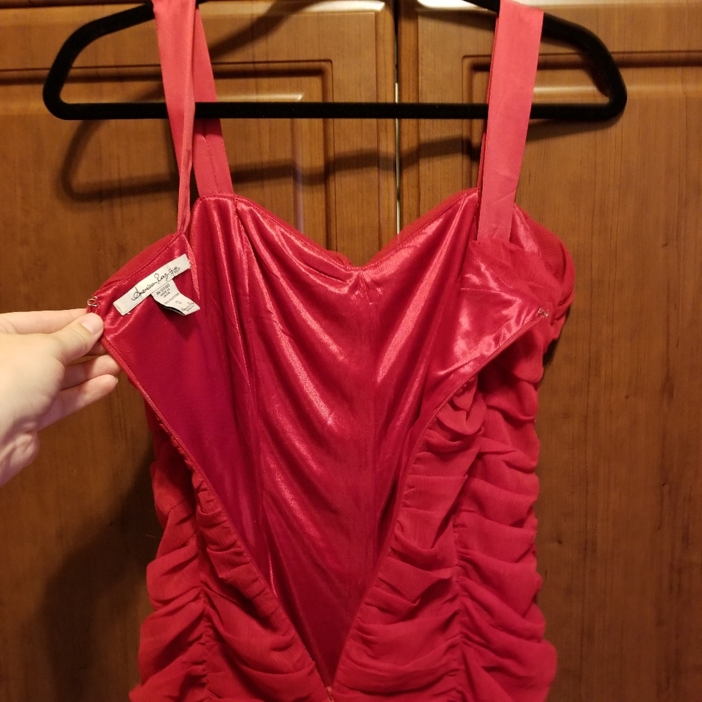 Red Ruffle Dress - Picture 2 of 10